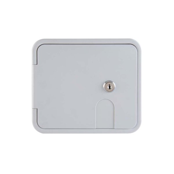 Superior Electric Electric Cable Hatch with Key Lock for 30/50 Amp Cords - White RVA1578